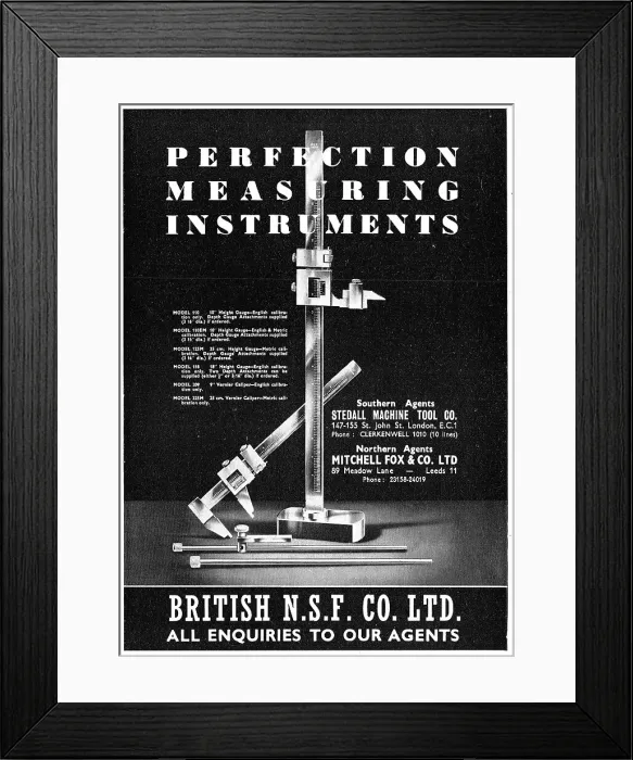 Framed Print : British N.S.F. Precision Measuring Instruments Framed Print : British N.S.F. Precision Measuring Instruments
