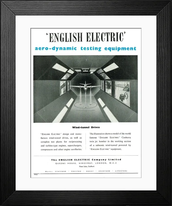 Framed Print : English Electric Aerodynamic Testing Equipment Framed Print : English Electric Aerodynamic Testing Equipment