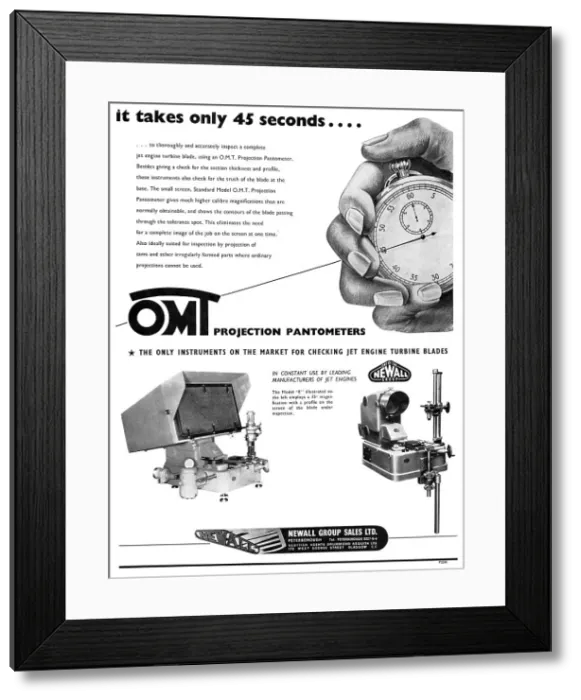 Framed Print : Newall Projection Pantometers 1952 Framed Print : Newall Projection Pantometers 1952