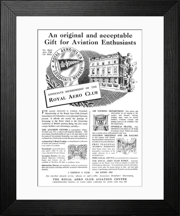 Framed Print : The Royal Aero Club. RAeC Framed Print : The Royal Aero Club. RAeC