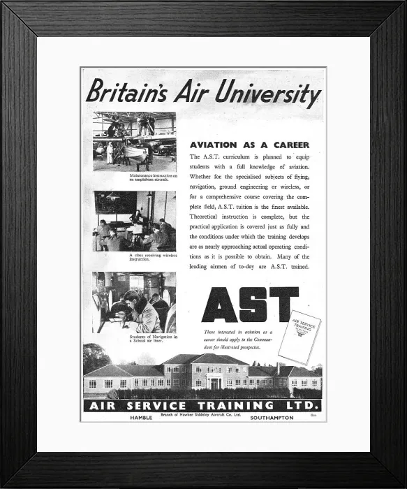 Framed Print : Air Service Training. AST Engineering Training Framed Print : Air Service Training. AST Engineering Training