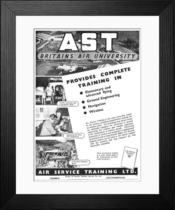 Framed Print : Air Service Training. AST. Britains Air University Framed Print : Air Service Training. AST. Britains Air University