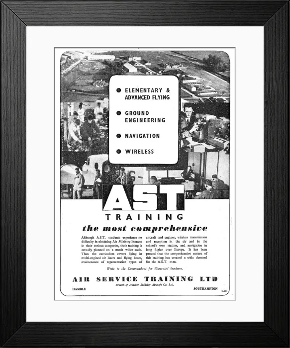 Framed Print : Air Service Training. AST Flying Training. Wireless Training Framed Print : Air Service Training. AST Flying Training. Wireless Training