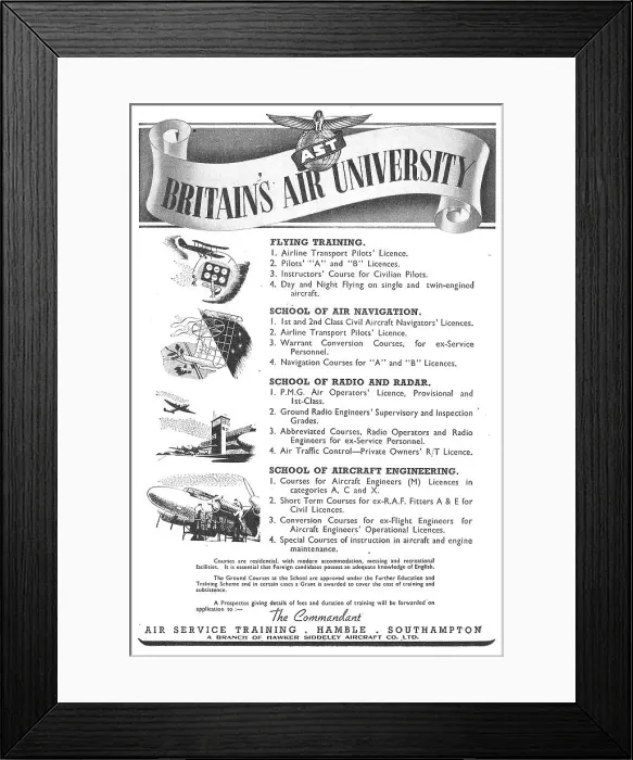 Framed Print : Air Service Training - Flying Training Framed Print : Air Service Training - Flying Training