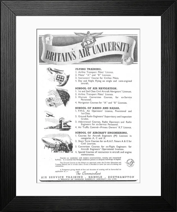 Framed Print : Air Service Training - Flying Training Framed Print : Air Service Training - Flying Training