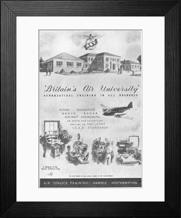 Framed Print : Air Service Training Hamble. Flying & Engineering Training Framed Print : Air Service Training Hamble. Flying & Engineering Training