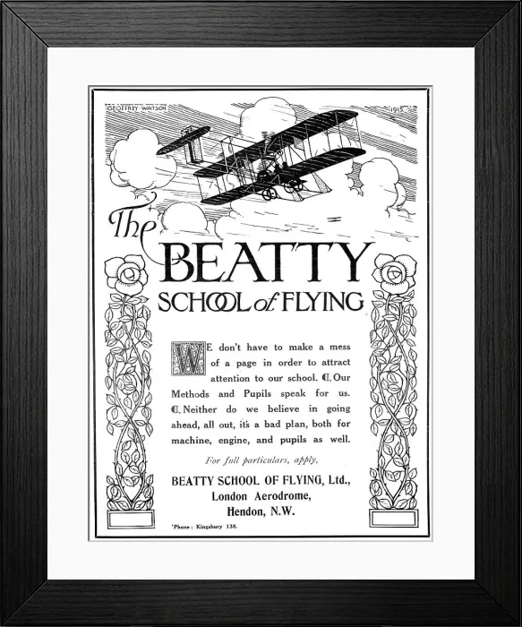 Framed Print : The Beatty School Of Flying Framed Print : The Beatty School Of Flying