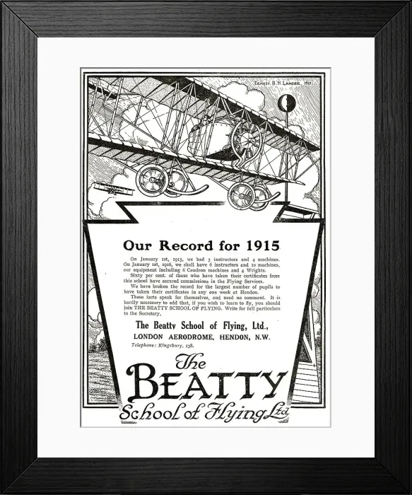 Framed Print : The Beatty School Of Flying Framed Print : The Beatty School Of Flying