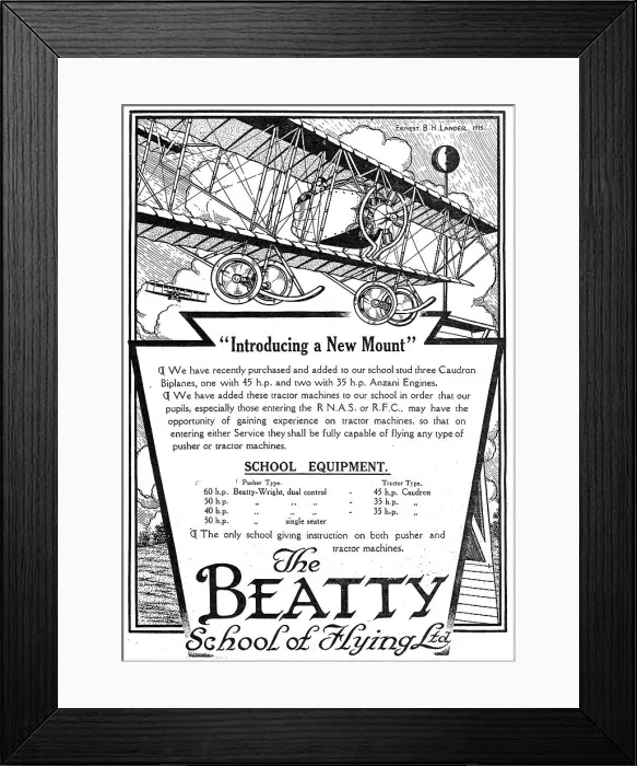 Framed Print : The Beatty School Of Flying Framed Print : The Beatty School Of Flying
