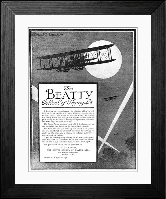 Framed Print : The Beatty School Of Flying Framed Print : The Beatty School Of Flying