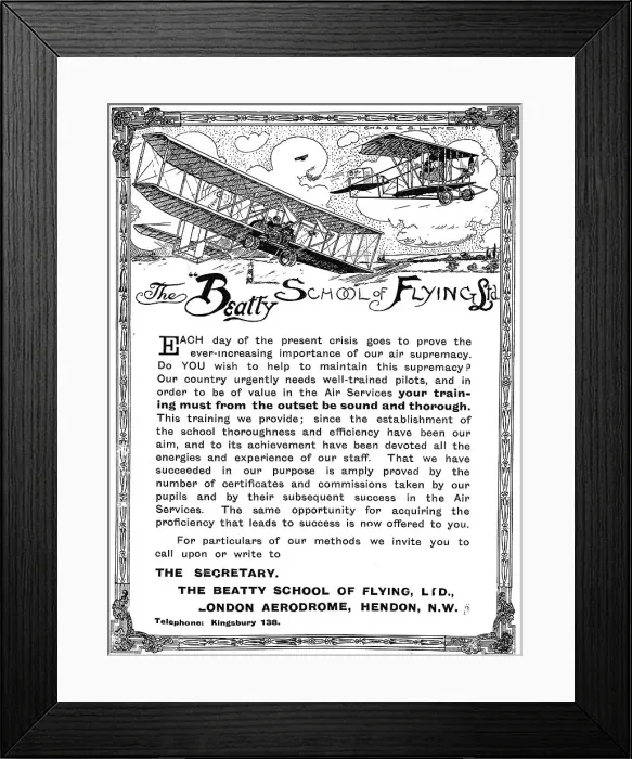 Framed Print : The Beatty School Of Flying Framed Print : The Beatty School Of Flying