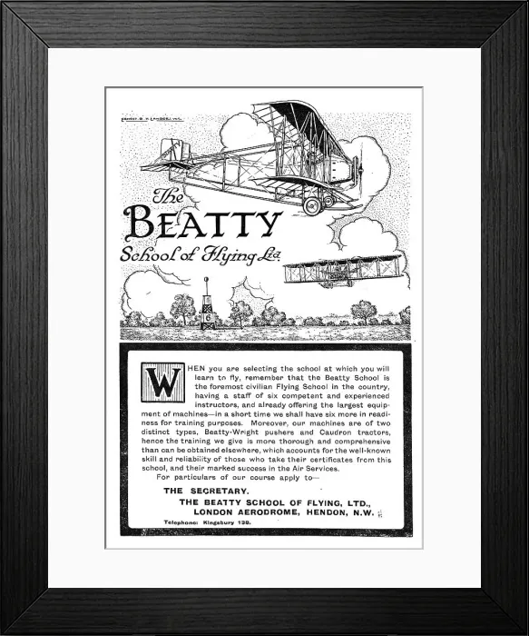 Framed Print : The Beatty School Of Flying Framed Print : The Beatty School Of Flying
