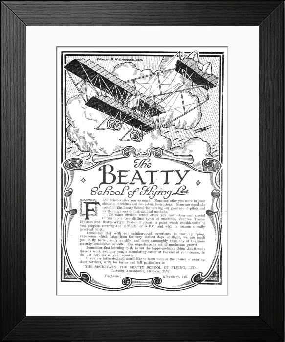 Framed Print : The Beatty School Of Flying Framed Print : The Beatty School Of Flying
