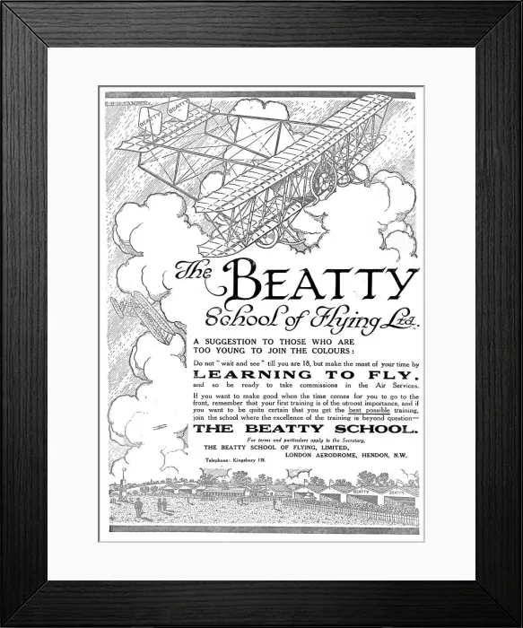 Framed Print : The Beatty School Of Flying Framed Print : The Beatty School Of Flying