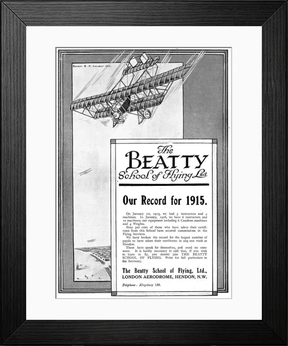 Framed Print : The Beatty School Of Flying Framed Print : The Beatty School Of Flying
