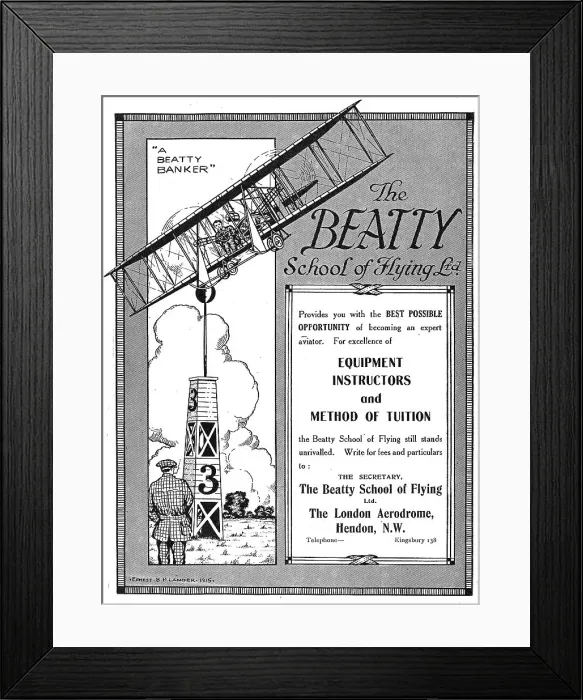Framed Print : Beatty School Of Flying Excellence Framed Print : Beatty School Of Flying Excellence