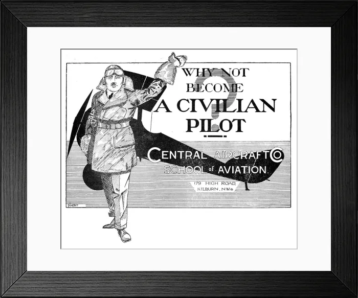 Framed Print : The Central Aircraft Company School Of Aviation Framed Print : The Central Aircraft Company School Of Aviation