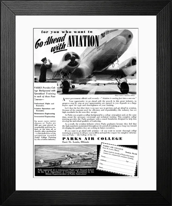 Framed Print : Parks Air College. Illinois Framed Print : Parks Air College. Illinois