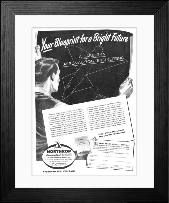 Framed Print : Northrop Aeronautical Institute Framed Print : Northrop Aeronautical Institute