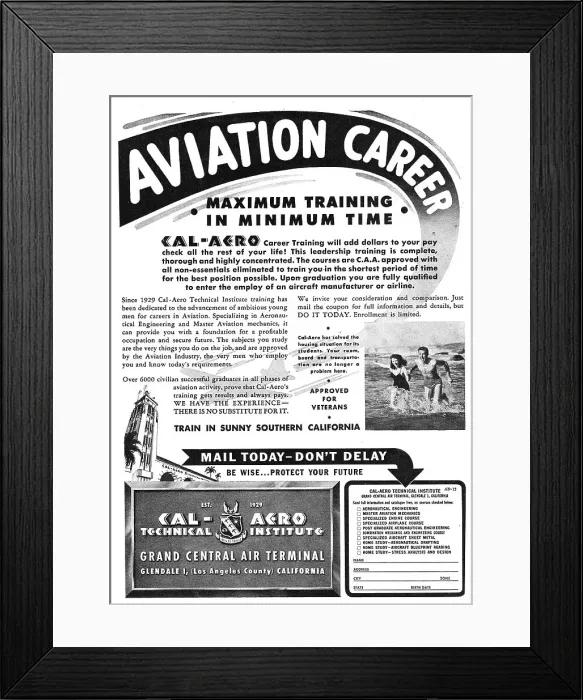 Framed Print : Cal-Aero Technical Institute Framed Print : Cal-Aero Technical Institute