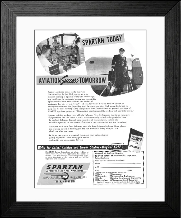 Framed Print : Spartan School Of Aeronautics Framed Print : Spartan School Of Aeronautics