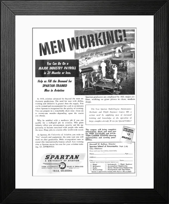 Framed Print : Spartan School Of Aeronautics Framed Print : Spartan School Of Aeronautics