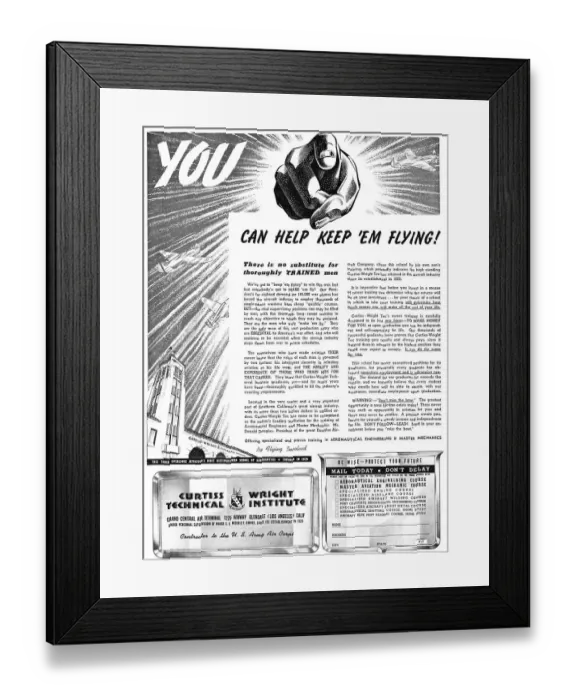 Framed Print : Curtiss Wright Technical Institute Framed Print : Curtiss Wright Technical Institute