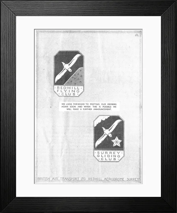 Framed Print : Redhill Flying Club - Surrey Gliding Club Framed Print : Redhill Flying Club - Surrey Gliding Club