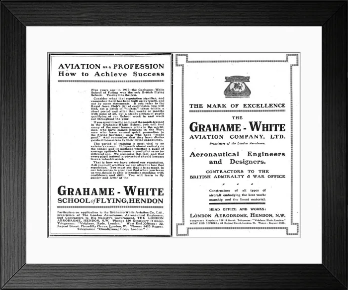 Framed Print : The Grahame-White Flying School - Aviation As A Profession Framed Print : The Grahame-White Flying School - Aviation As A Profession