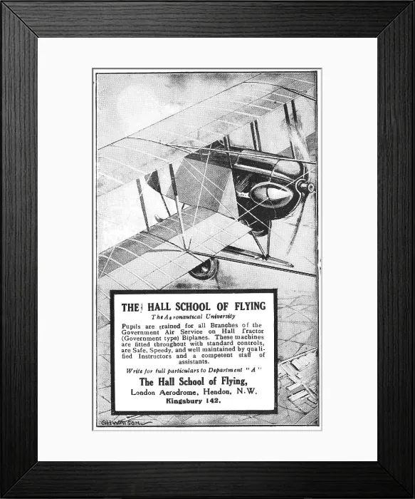 Framed Print : Hall School Of Flying Framed Print : Hall School Of Flying