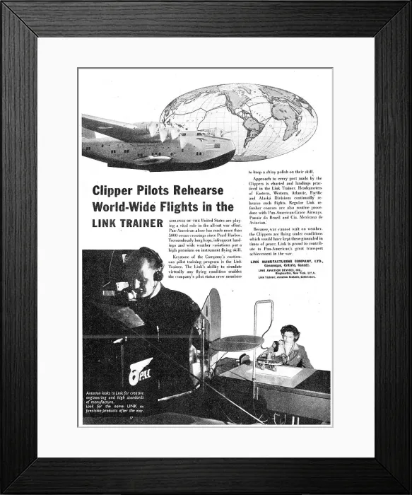 Framed Print : Link Flight Simulators Framed Print : Link Flight Simulators