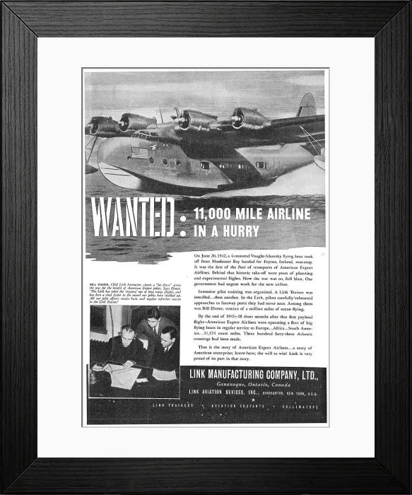 Framed Print : Link Flight Simulators Framed Print : Link Flight Simulators