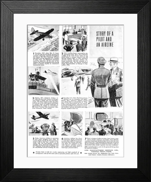 Framed Print : Link Flight Simulators Framed Print : Link Flight Simulators