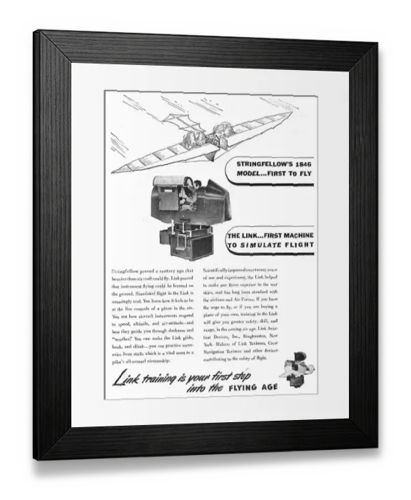Framed Print : Link Trainer 1946 Advert Framed Print : Link Trainer 1946 Advert
