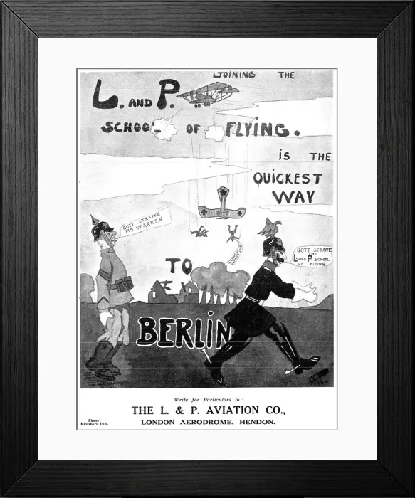 Framed Print : London & Provincial School Of Flying Framed Print : London & Provincial School Of Flying