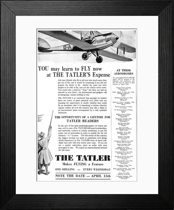 Framed Print : The Tatler. Making Britain Air Minded Framed Print : The Tatler. Making Britain Air Minded