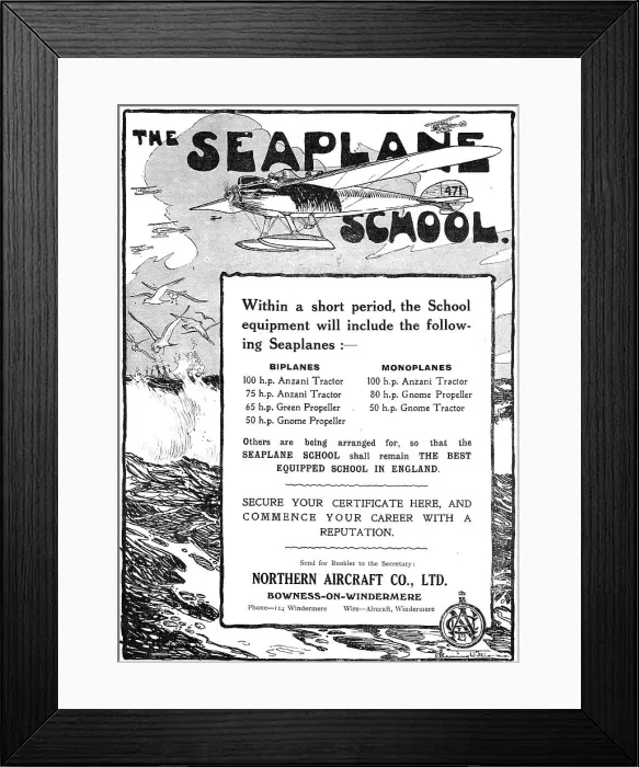 Framed Print : The Northern Aircraft Seaplane Flying School Windermere Framed Print : The Northern Aircraft Seaplane Flying School Windermere