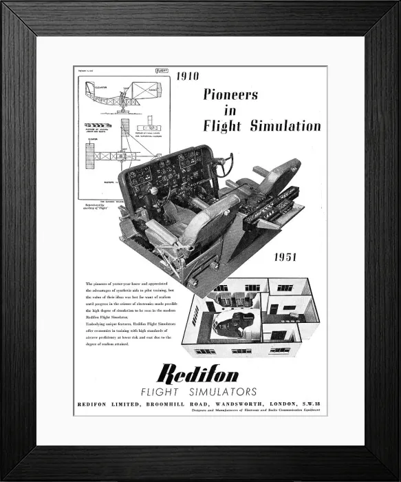 Framed Print : Redifon Flight Simulation Framed Print : Redifon Flight Simulation