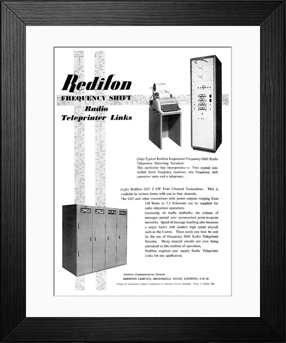 Framed Print : Redifon Airport Radio Equipment - Teleprinter Framed Print : Redifon Airport Radio Equipment - Teleprinter