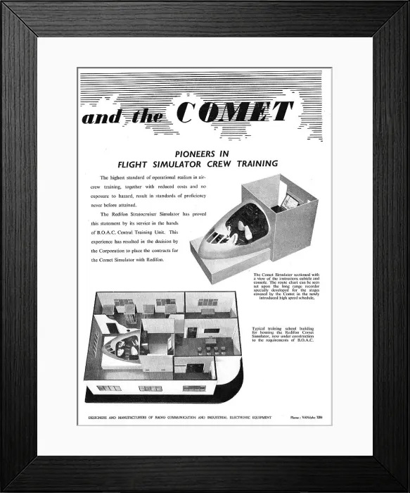 Framed Print : Redifon Flight Simulation - Comet Framed Print : Redifon Flight Simulation - Comet