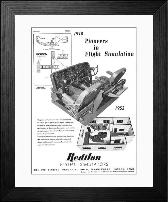 Framed Print : Redifon Flight Simulators Framed Print : Redifon Flight Simulators