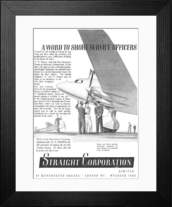 Framed Print : Straight Aviation Flying Training & Correspondence Courses Framed Print : Straight Aviation Flying Training & Correspondence Courses
