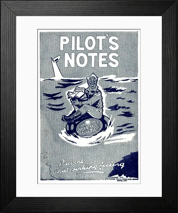Framed Print : Tee Emm Pilots Notes Spoof Ads - Bovril