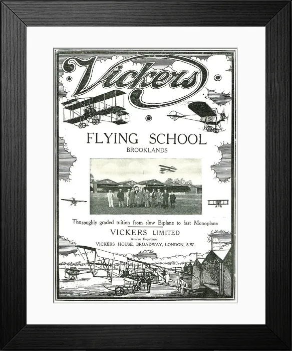 Framed Print : Learn On Slow Biplanes & Fast Monoplanes At Vickers School Framed Print : Learn On Slow Biplanes & Fast Monoplanes At Vickers School
