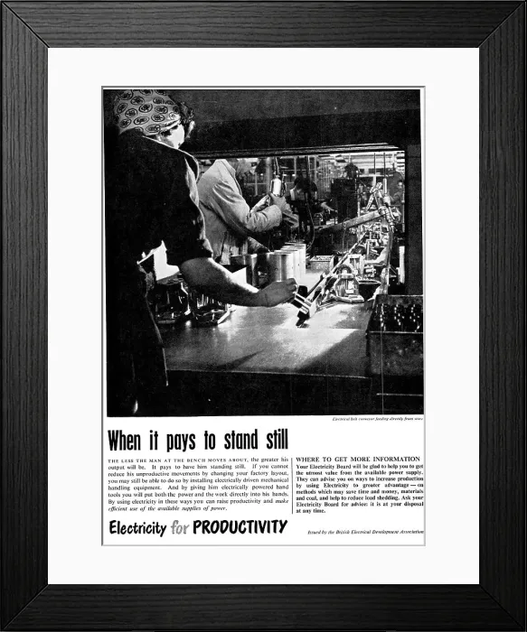 Framed Print : The British Electrical Development Association Framed Print : The British Electrical Development Association