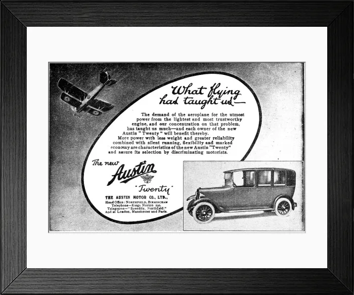 Framed Print : Austin Twenty - Austin 20 Motor Car 1919 Framed Print : Austin Twenty - Austin 20 Motor Car 1919