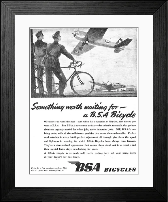 Framed Print : BSA Bicycles Framed Print : BSA Bicycles