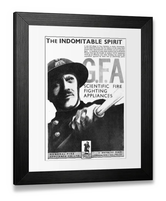 Framed Print : General Fire Appliance GFA Framed Print : General Fire Appliance GFA