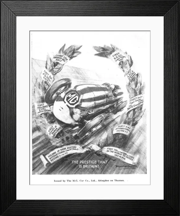 Framed Print : MG Cars Racing Successes Framed Print : MG Cars Racing Successes