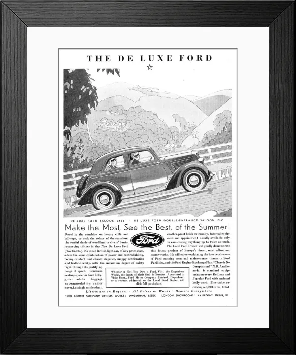 Framed Print : Ford De Luxe Saloon Framed Print : Ford De Luxe Saloon